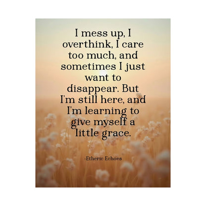 Poetic Affirmation Poster for Overthinkers