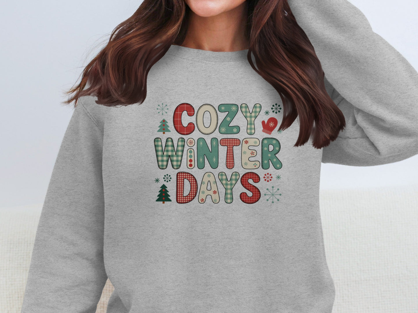 Cozy Winter Days Festive Graphic Sweatshirt