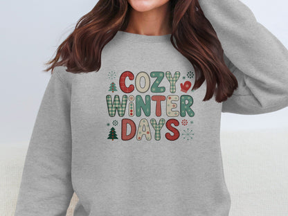 Cozy Winter Days Festive Graphic Sweatshirt