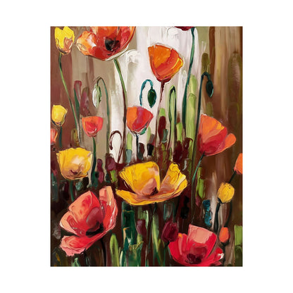 Wild Poppies Dancing Poster