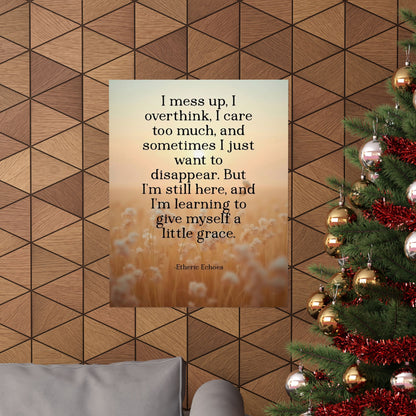 Poetic Affirmation Poster for Overthinkers