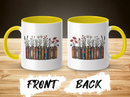Colorful Floral Book Theme Design on Mug product