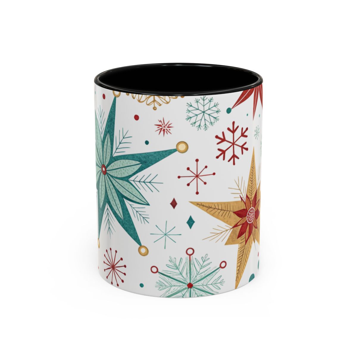 Festive Snowflakes Mug with Holiday Design