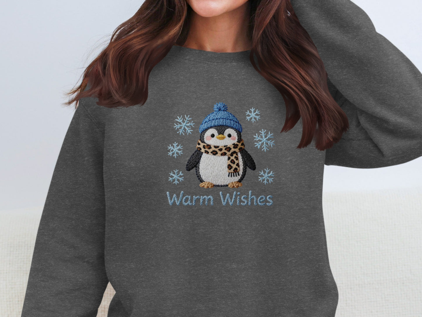 Warm Wishes Penguin Winter Graphic Top