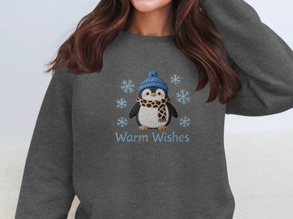 Warm Wishes Penguin Winter Graphic Top