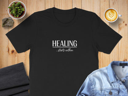 Healing Starts Within Text T-Shirt product