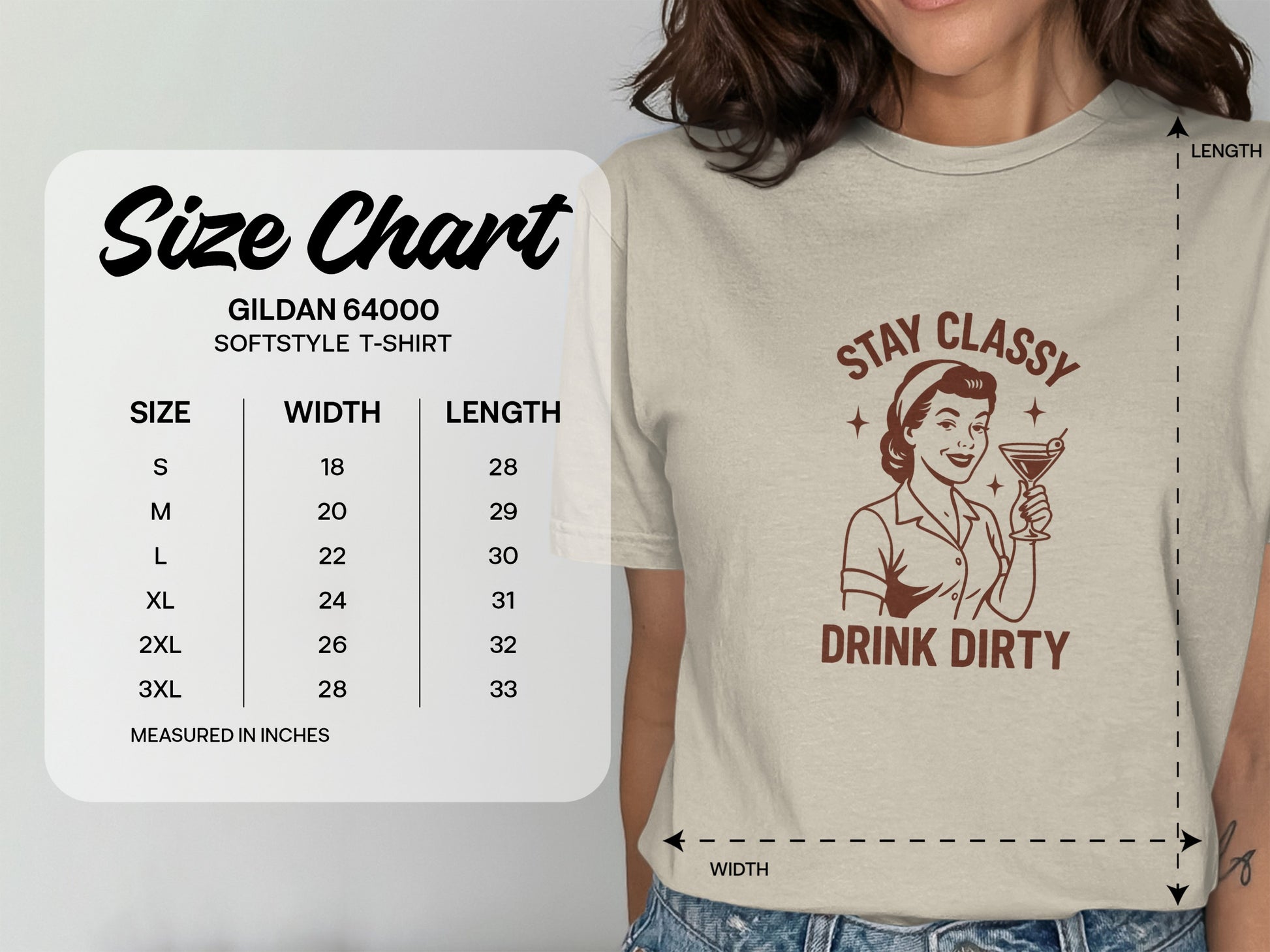 Stay Classy Drink Dirty Printed T-Shirt product