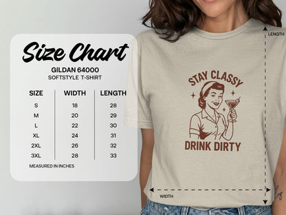Stay Classy Drink Dirty Printed T-Shirt product