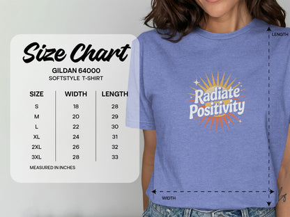 Radiate Positivity Comfortable Softstyle T-shirt product
