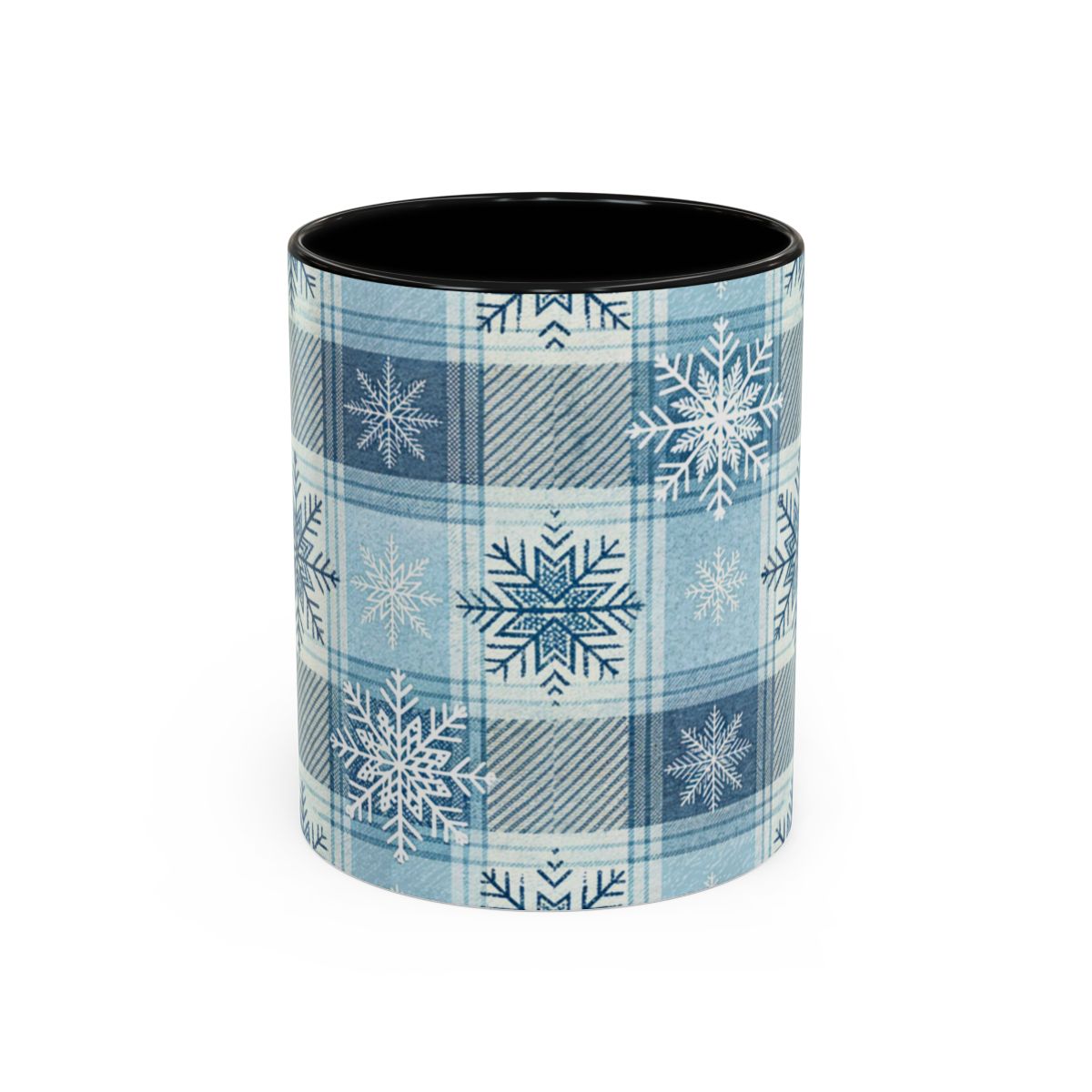 Blue and White Snowflakes Winter Theme Mug
