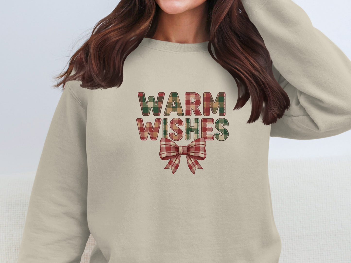 Warm Wishes Plaid Bow Sweatshirt Product