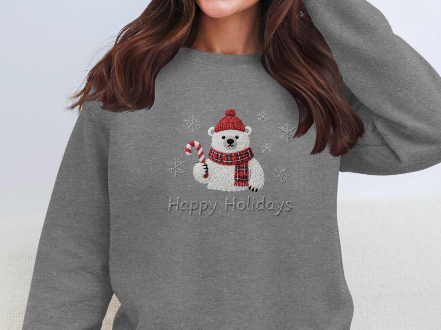 Happy Holidays Polar Bear Sweater for Christmas