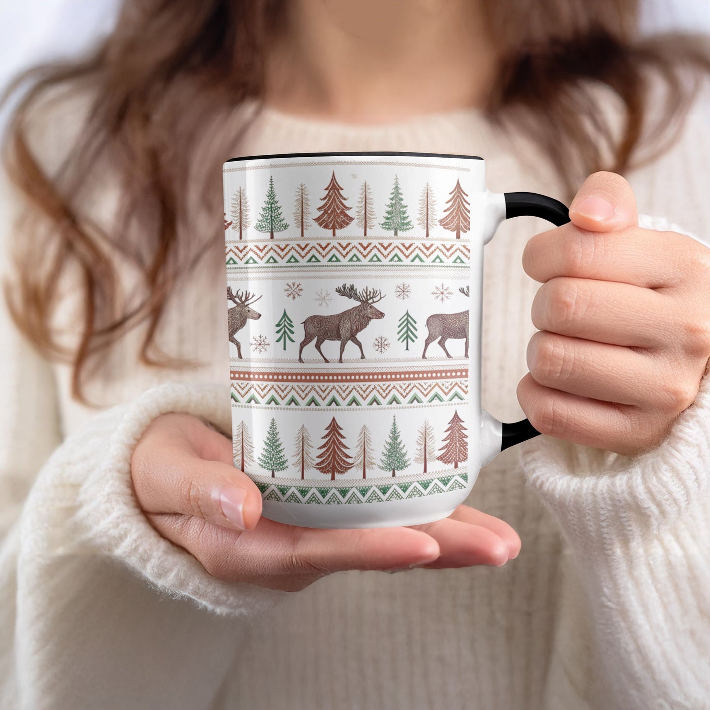 Festive Winter Forest Design Coffee and Tea Mug Product