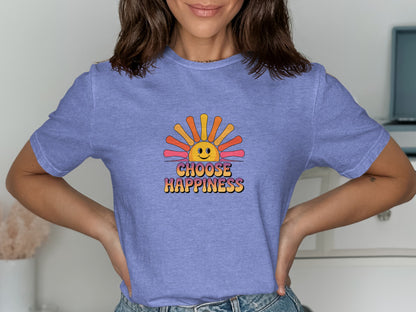 Vibrant Choose Happiness Graphic Tee Shirt product type