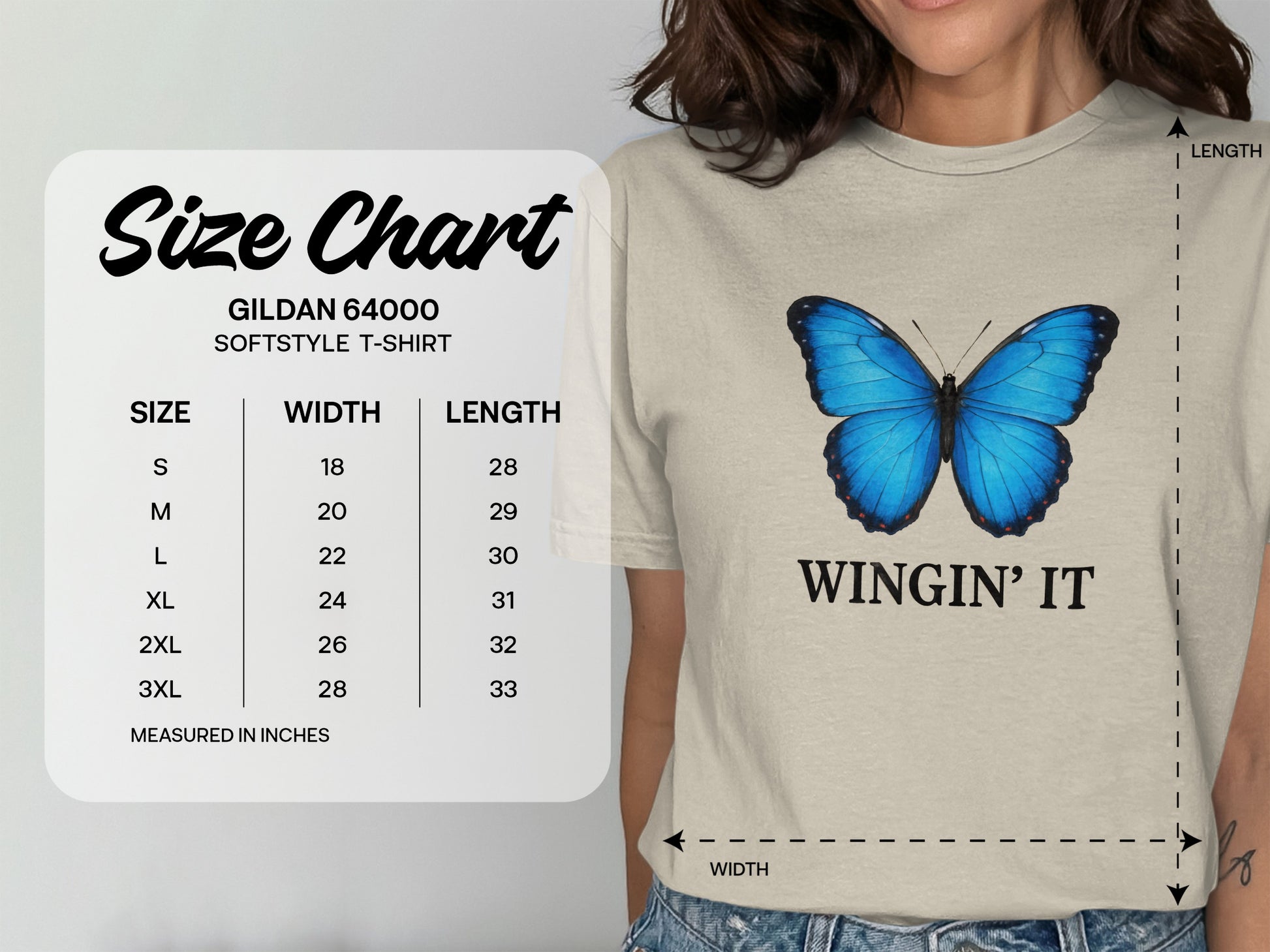 Wingin' It with Blue Butterfly T-shirt product type