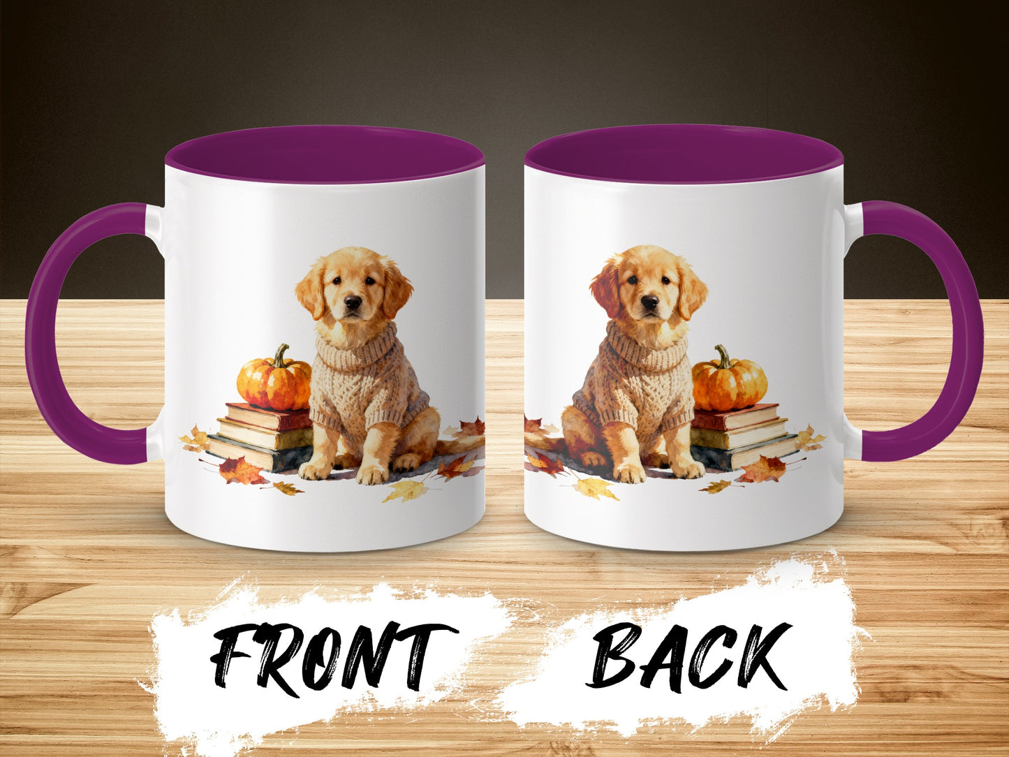 Cute Autumn Puppy Design Ceramic Coffee Mug product