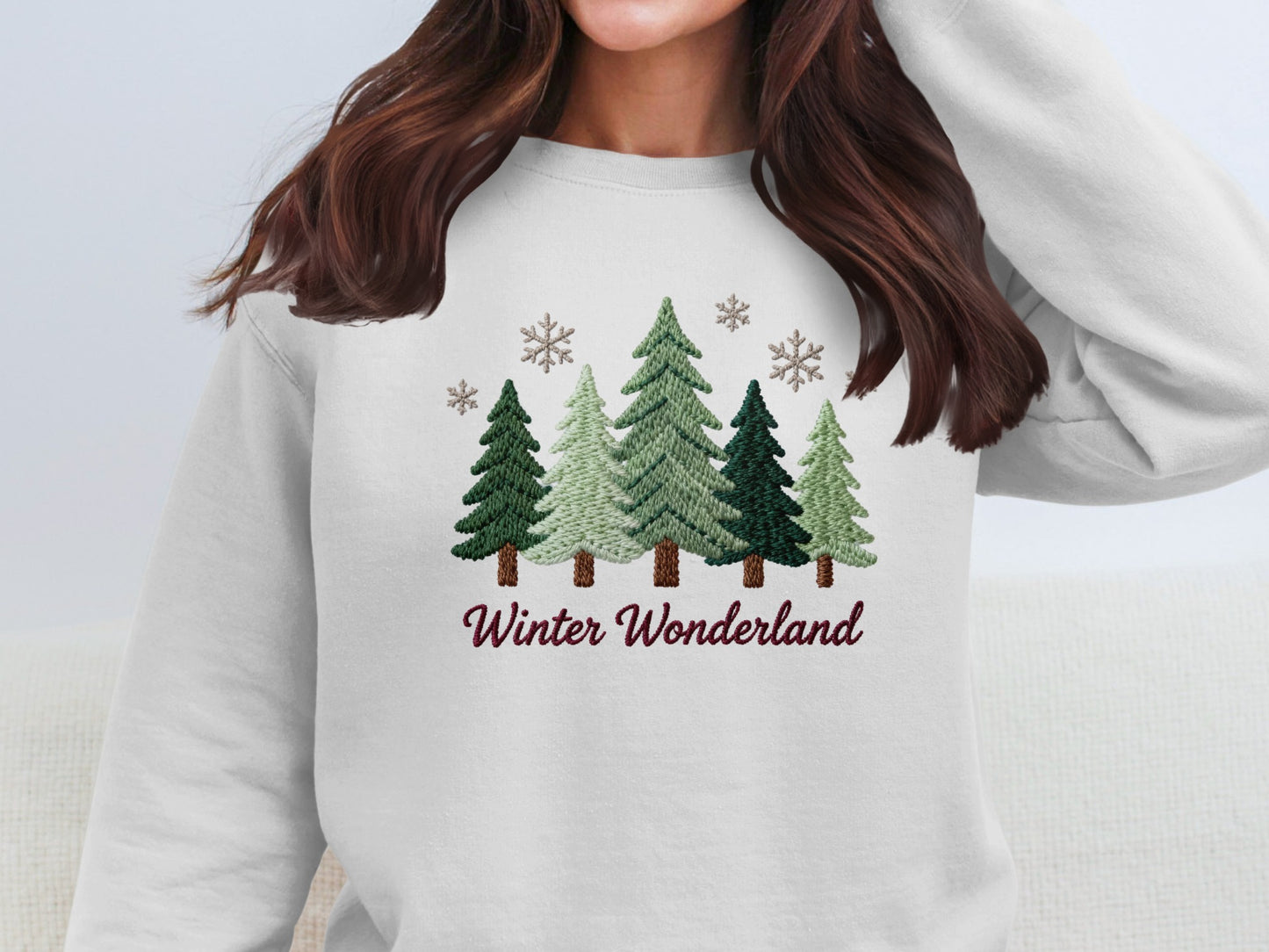Winter Wonderland Trees Festive Sweatshirt