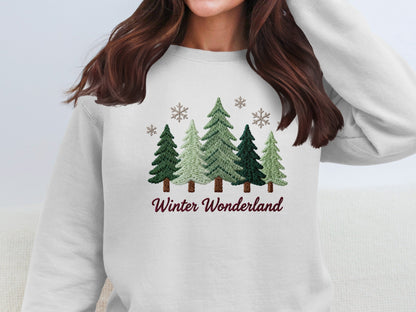 Winter Wonderland Trees Festive Sweatshirt