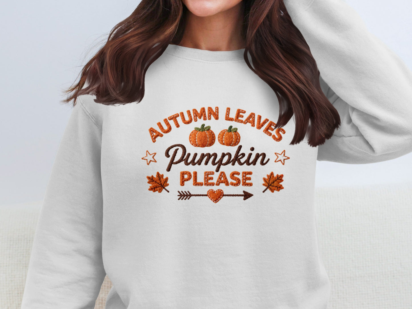 Autumn Leaves Pumpkin Please Long Sleeve Shirt