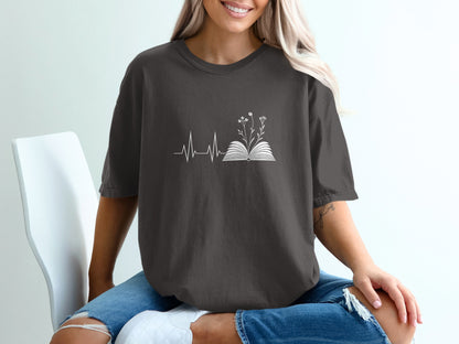 Heartbeat and Blooming Book Graphic Tee product