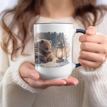 Cozy Winter Bear Lantern Mug for a Warm Drink