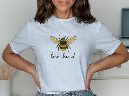 Bee Kind Graphic T-Shirt with Cute Yellow Bee product type