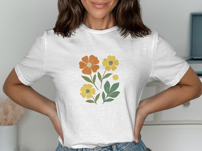 Floral Graphic Tee with Colorful Flower Print product type