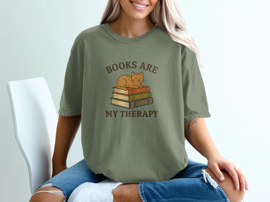 Books Are My Therapy Graphic T-Shirt product