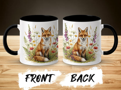 Charming Fox in Meadow Mug Design Ideal for Nature Lovers