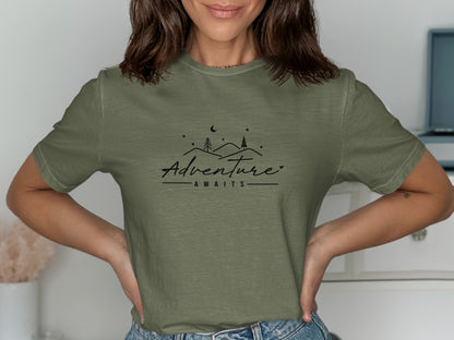 Adventure Awaits Graphic T-shirt Casual Tee product