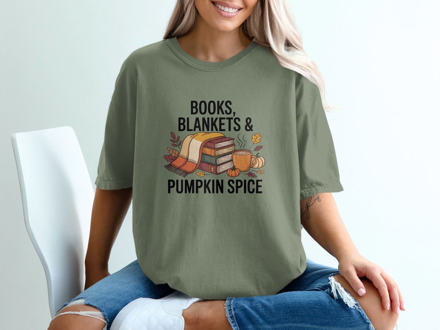 Books Blankets Pumpkin Spice Graphic T-shirt product
