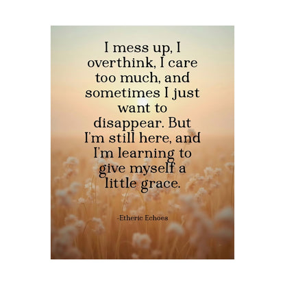 Poetic Affirmation Poster for Overthinkers