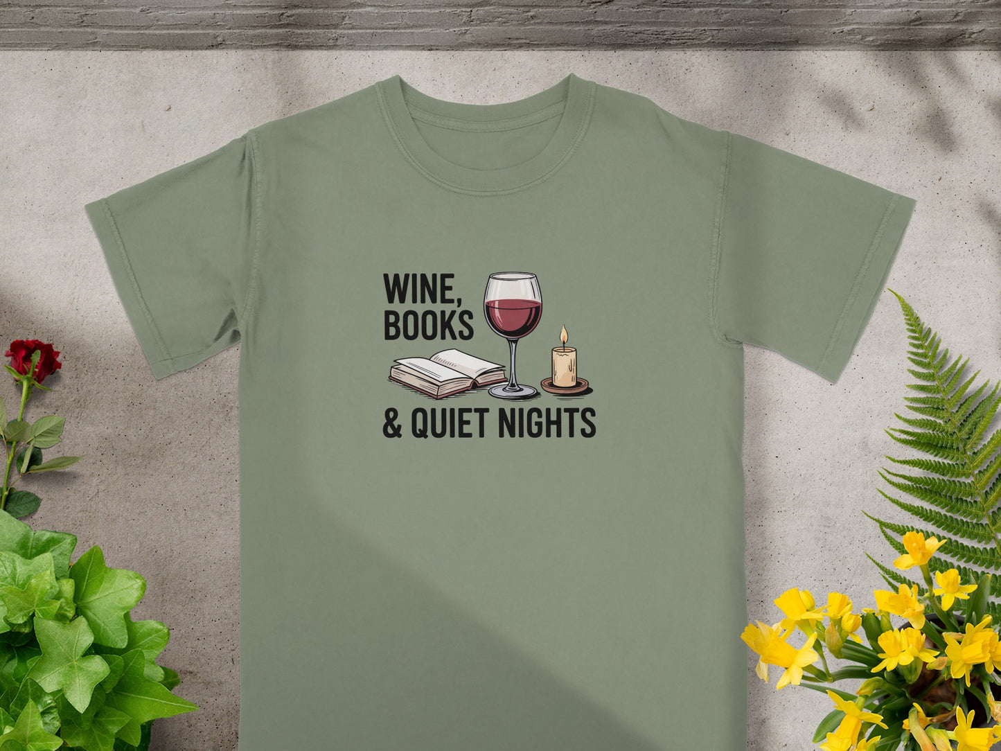 Wine Books & Quiet Nights Graphic T-Shirt product