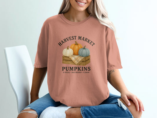 Harvest Market Pumpkins U Pick Hayrides Cider Shirt product