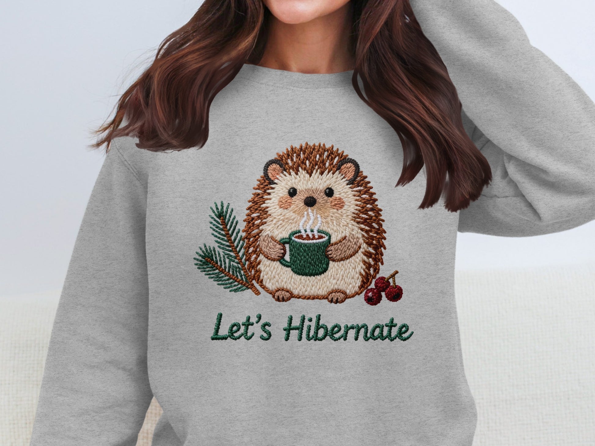 Let's Hibernate Hedgehog With Coffee Sweatshirt