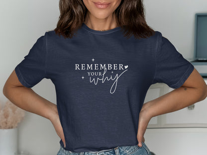 Remember Your Why Inspirational T-Shirt product type