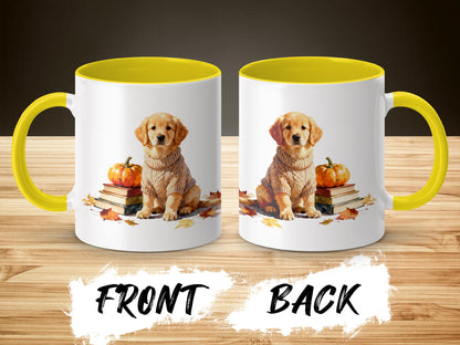 Adorable Puppy With Pumpkins Fall Theme Mug product type