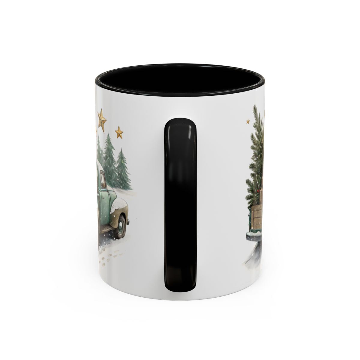 Vintage Christmas Truck Mug Winter Holiday Design