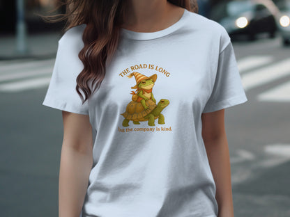 The Road Is Long Happy Turtle T-Shirt product