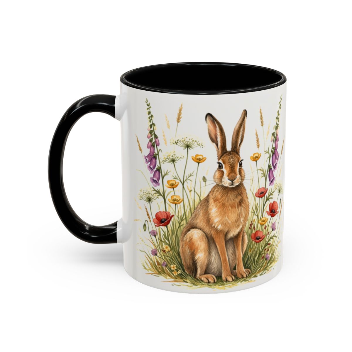 Floral Garden Rabbit Design Mug Perfect for Spring