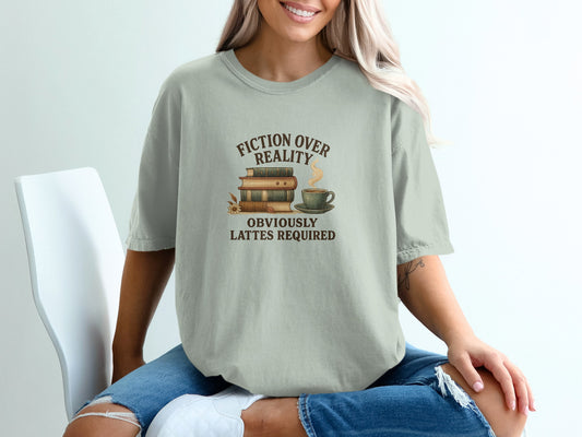 Fiction Over Reality Lattes Required T-shirt product