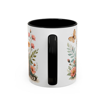 Elegant Floral Design Butterfly Coffee Mug