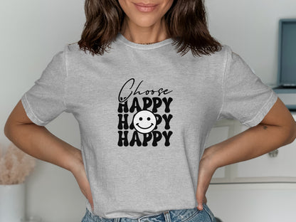 Choose Happy Graphic Tee Stylish Casual Shirt product