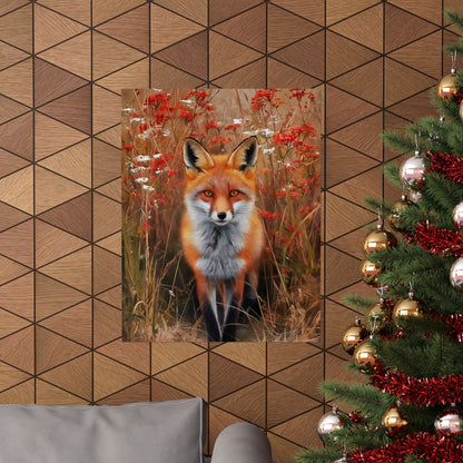Fox In The Field Poster