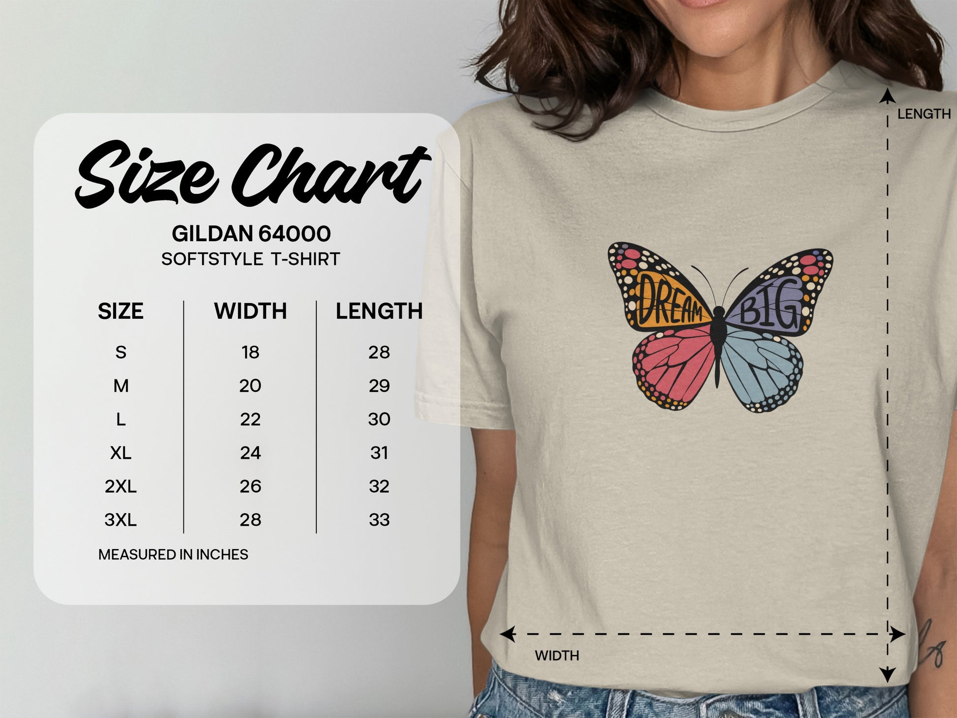 Dream Big Butterfly Graphic T-Shirt product