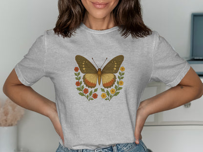 Beautiful Butterfly Floral Graphic T-Shirt product
