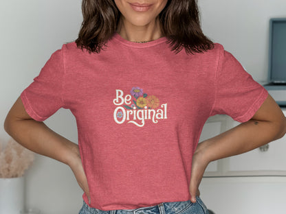 Be Original Graphic Tee with Floral Design Product
