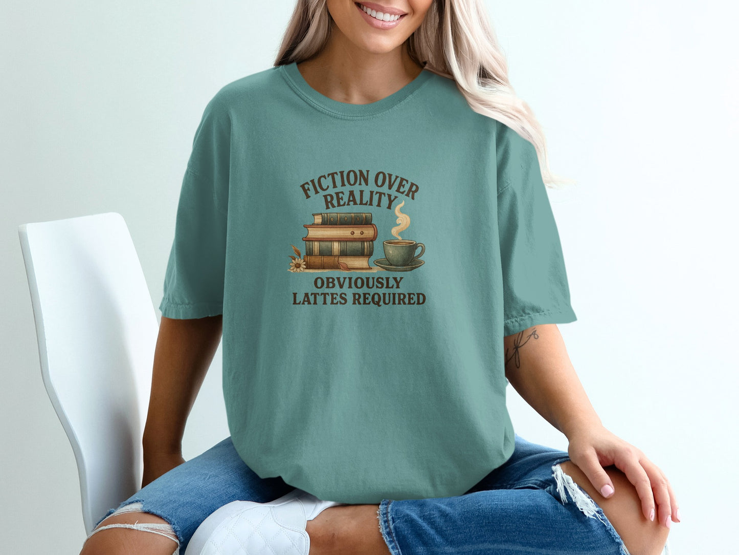 Fiction Over Reality Lattes Required Shirt product