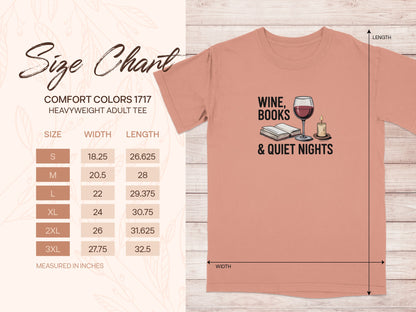 Wine Books and Quiet Nights Graphic Tee product