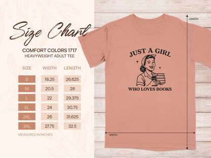 Just A Girl Who Loves Books Unisex Heavyweight T-Shirt product type